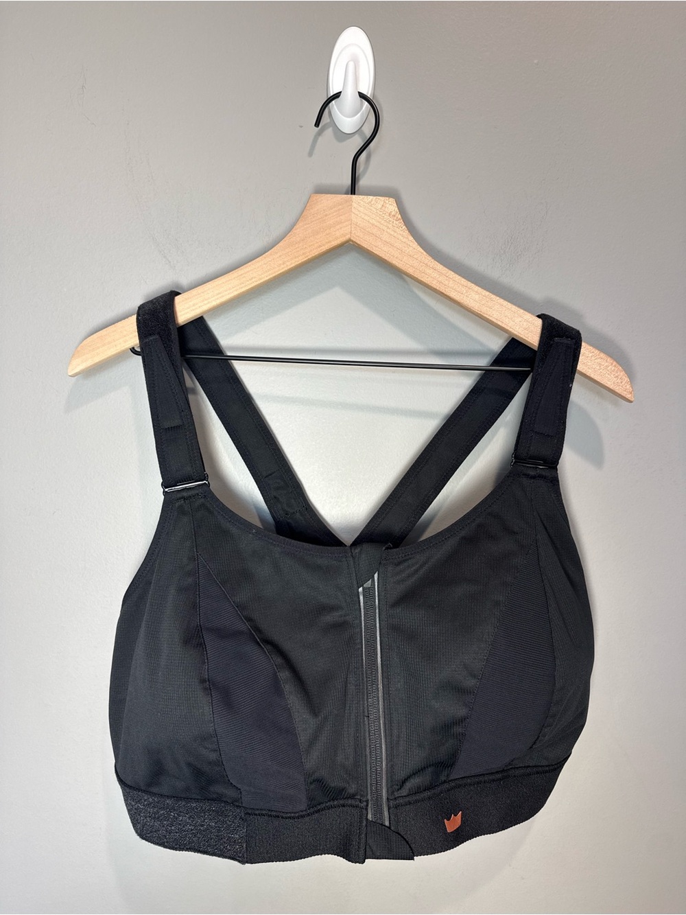 SHEFIT 5Luxe Ultimate Sports Bra Black Front Zip High Impact Adjustable
